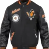 Baltimore Orioles Black And White Bomber Varsity Jacket