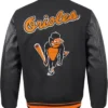 Baltimore Orioles Black And White Varsity Jacket