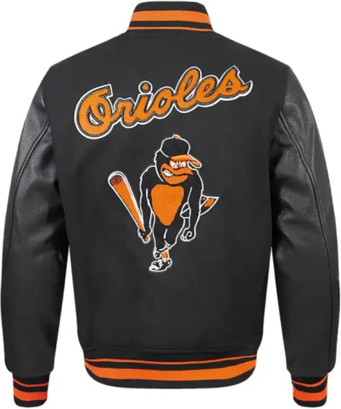 Baltimore Orioles Black And White Varsity Jacket