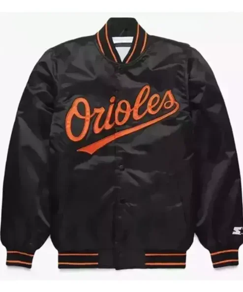 Baltimore Orioles Black Satin 1983 Baseball Varsity Jacket