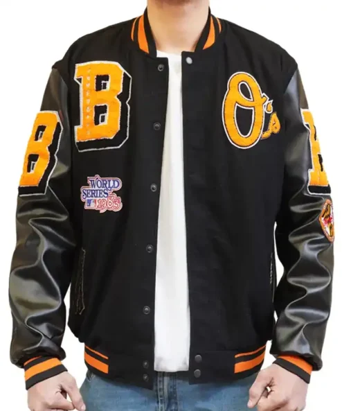 Baltimore Orioles Classic Men’s Rib Wool Varsity Jacket