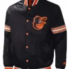 Baltimore Orioles Letterman Black And White Jacket