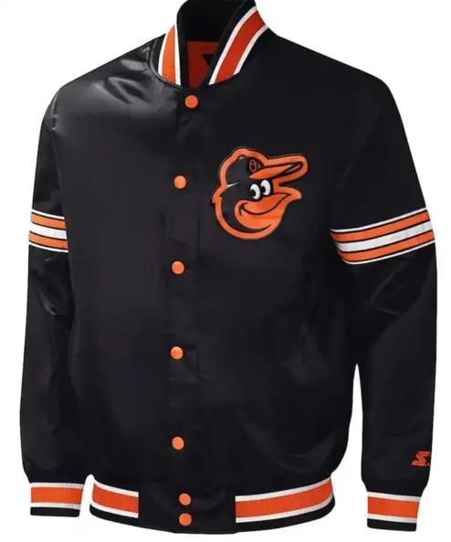 Baltimore Orioles Letterman Black And White Jacket