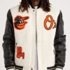 Baltimore Orioles Letterman White And Black Jacket