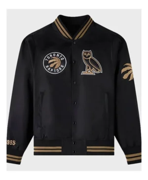 Bo Sanford Toronto Raptors Black and Gold Varsity Jacket