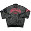 Bogisich Chicago Bulls Black Bomber Leather Jacket Back