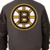 Boston Bruins Grey And Black Varsity Jacket