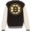 Boston Bruins White And Black Wool Letterman Varsity Jacket For Men And Women