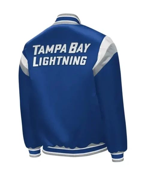 Braden Tampa Bay Lightning Shut Out Royal Satin Varsity Jacket For Men and Women