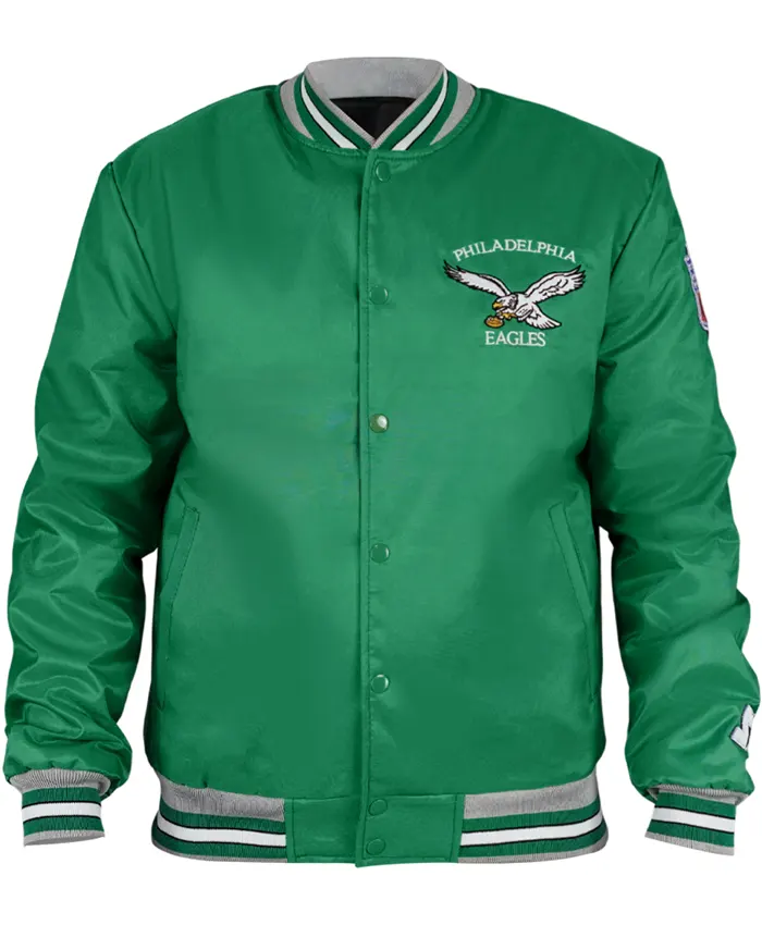 Bradley Cooper Philadelphia Eagles Green Satin Jacket