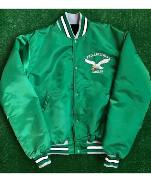 Bradley Cooper Philadelphia Eagles Satin Green Jacket