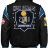 Bradtke Dallas Mavericks Black Championship Varsity Jacket Back