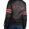 Brian NHL Ottawa Senators Striped Black Satin Varsity Jacket For Sale