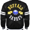 Buffalo Sabres Black Satin Letterman Varsity Jacket black