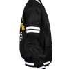 Buffalo Sabres Black Satin Letterman Varsity Jacket right