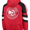 Buy Atlanta Hawks Starter Red Bomber Hooded Jacket