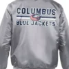 Buy Columbus Blue Jackets Grey Full Snap Bomber Jacket