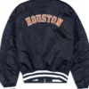 Buy Houston Astros Navy Blue Satin MA-1 Bomber Jacket For Men And Women