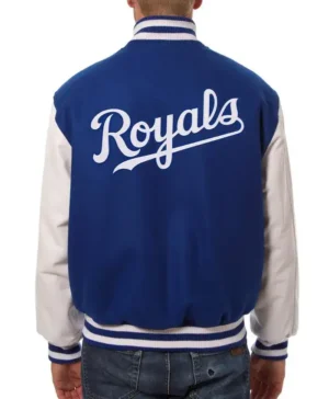 Buy Kansas City Royals Two-Tone Wool And Leather Jacket For Sale