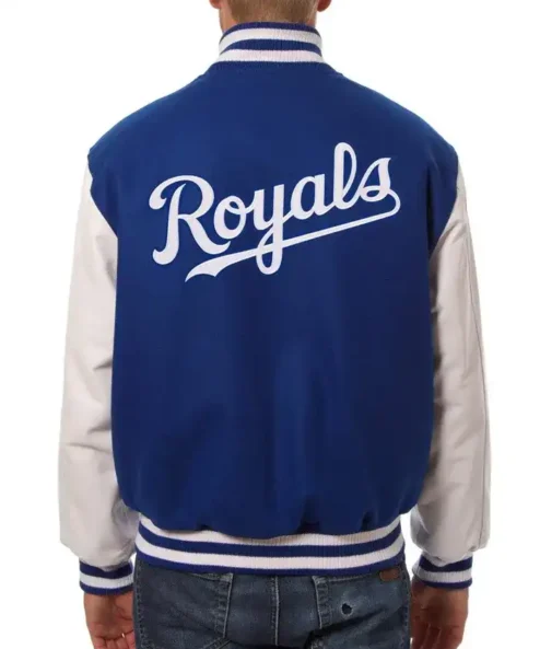 Buy Kansas City Royals Two-Tone Wool And Leather Jacket For Sale