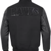 Buy NBA Atlanta Hawks Black Wool Varsity Jacket