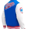 Buy Now Chicago Cubs Classic Blue And White Wool Varsity Jacket For Sale