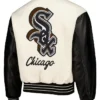 Buy Now Chicago White Sox Off White And Black Varsity Jacket For Sale