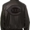 Buy Now Cincinnati Reds Black Bomber Leather Jacket For Men And Women