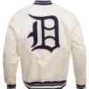Buy Now Detroit Tigers Vintage Satin Off White Jacket For Sale