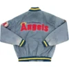 Buy Now Los Angeles Angels Grey Bomber Denim Jacket For Sale