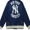 Buy Now New York Yankees Men Blue Satin Jacket For Sale