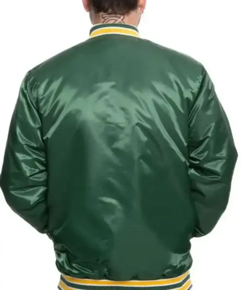 Buy Now Oakland Athletics Starter Green Satin Bomber Jacket For Sale