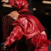 Buy Now SZA Super Bowl 2025 Halftime Show Red Cropped Leather Jacket For Unisex