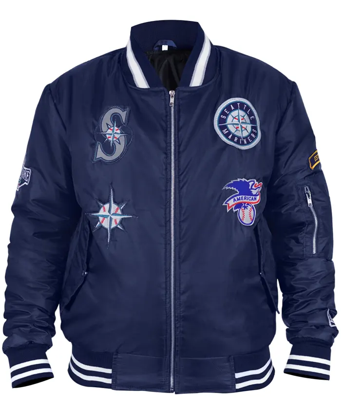Buy Now Seattle Mariners Ma-1 Satin Bomber Jacket For Sale- now