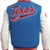 Buy Now Texas Rangers Blue And White Varsity Wool Jacket For Sale