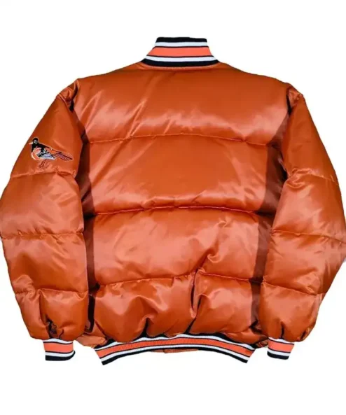 Buy Now Vintage Baltimore Orioles 90’s Puffer Orange Jacket For Sale