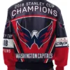 Buy Now Washington Nationals Champions Full Snap Leather Blue Jacket For Sale
