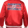 Buy Now Washington Nationals Red Satin Bomber Jacket For Unisex
