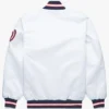 Buy Now Washington Nationals White Starter Full Snap Varsity Jacket For Unisex