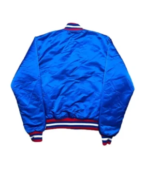 Capitals Satin Full Snap Blue Jacket