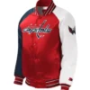 Capitals Satin Varsity Buttoned Jacket