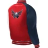 Capitals Satin Varsity Buttoned Jacket For Sale