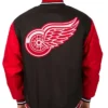 Carolina Hurricanes Black And Red Varsity Jacket