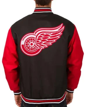 Carolina Hurricanes Black And Red Varsity Jacket