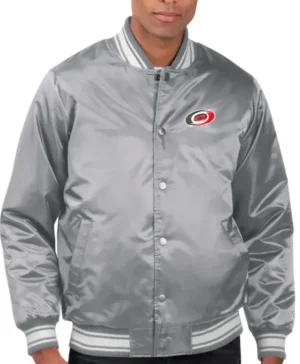 Carolina Hurricanes Grey Varsity Jacket