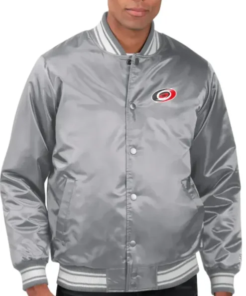 Carolina Hurricanes Grey Varsity Jacket