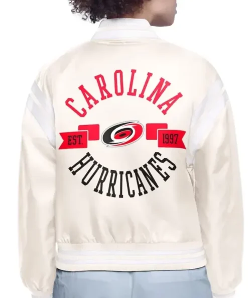 Carolina Hurricanes White Varsity Jacket