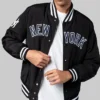 Chamarras De Los Yankees Varsity Black Jacket