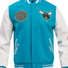 Charlotte Hornets Wool Blue And White Varsity Jacket
