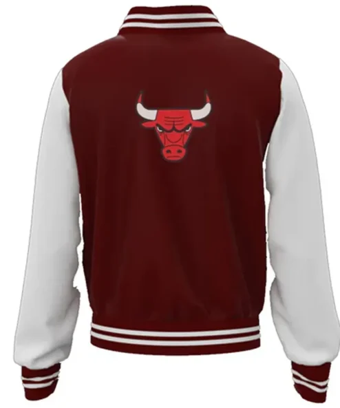 Chicago Bulls Basketball Wool Varsity Jacket Back
